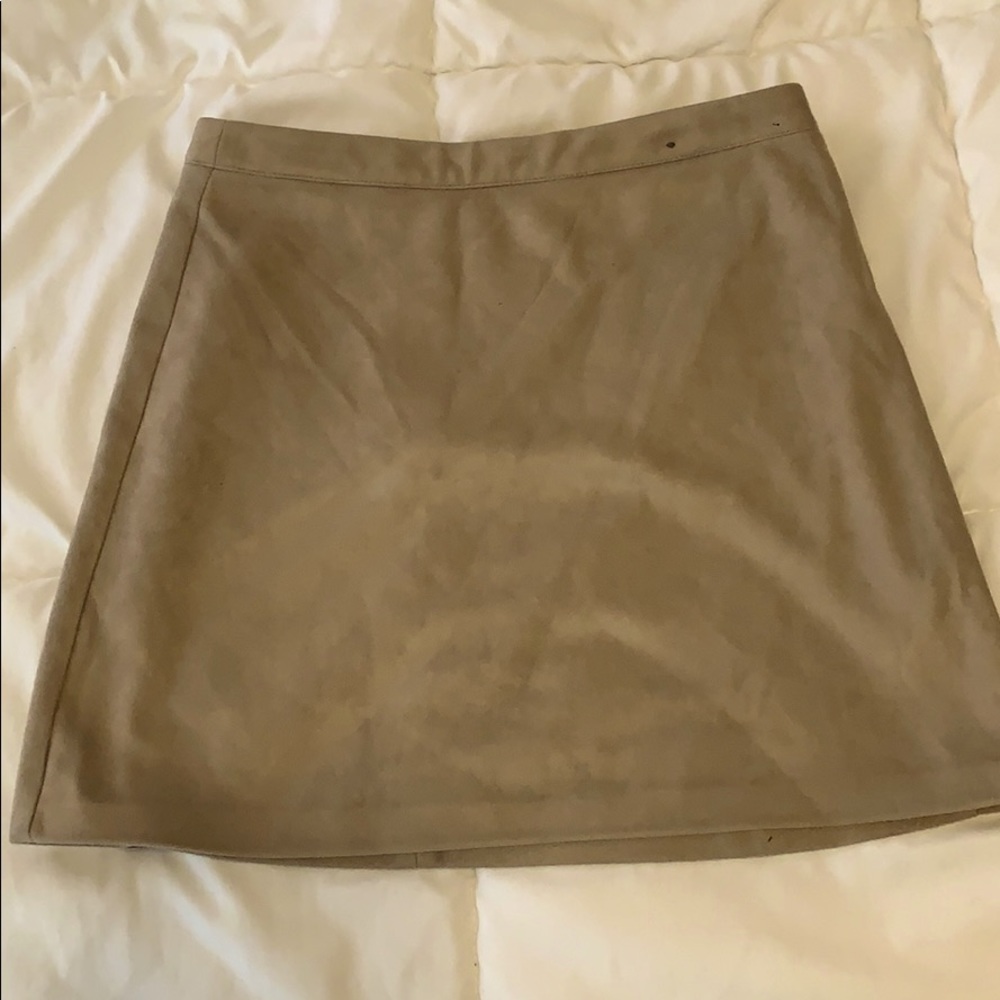 Suede mini skirt